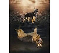 EPTIC Kit Peinture Diamant 5D DIY_Berger Allemand Diamond Painting Kits _Diamond Painting De Croix Strass Broderie Diamant Art Craft Pour La Maison Bureau Décoration Murale 50x60CM