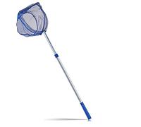 Épuisette de 75-121 cm de long - Barre télescopique en aluminium - Maille fine (2 mm) - Pour aquarium et piscine - Filet en nylon