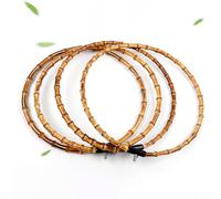 Épuisette de pêche en forme de cercle - Légère pour construction en bambou et plastique, 25 cm/30 cm/35 cm de diamètre pour pêche en eau douce et en eau salée (accessoires uniquement) (35 cm)