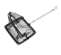 Épuisette de pêche extensible avec manche en acier inoxydable - Épuisette télescopique pour lacs de réservoir (5 sections de pêche en acier inoxydable taille moyenne)