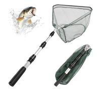 Épuisette de Pêche Pliable 130cm Filet Nylon Triangulaire | Epuisette Peche Carnassier pour Carpe Truite Crevette Etang Bassin Poisson