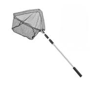 Épuisette de Pêche Pliable avec Filet Triangulaire, Long Manche Téléscopique, pour Carpe Truite Crevette Etang Bassin Poisson