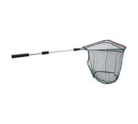Épuisette de pêche triangulaire avec perche télescopique | Cadre en aluminium pliable léger pour attraper les poissons, la truite, le bar et les crabes - Équipement de pêche portable pour débutants et