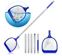 Épuisette de piscine, 146 cm, avec manche télescopique, à mailles fines, pour le nettoyage de piscine, bassin, algues et Bestway, jacuzzi, spa, piscine hors sol