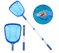 Épuisette de piscine avec perche pour attraper les feuilles flottantes et les insectes, pour nettoyage de jardin et piscines (122 cm)