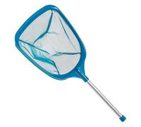 Épuisette de piscine avec poteau, râteau à feuilles professionnel en maille profonde pour piscines creusées hors sol, spas, jacuzzi, poignée en aluminium de 3,7 m