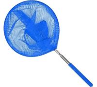 Épuisette de Piscine Télescopique Professionnelle,Filet en Acier Inoxydable à Maille Fine pour Nettoyage Efficace,Manche Réglable (37-85cm),Idéale pour Petites Piscines, Étangs et Spas (Bleu)