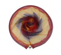 Épuisette de rechange en acier inoxydable, filet pliable pour eau douce et salée, 40 cm ou 50 cm de diamètre avec filetage de 8 mm, filet en nylon souple pour bateau côtier pour pêche Kayak, jaune (40