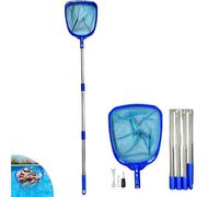 Epuisette Piscine, Epuisette Piscine Maille Extra Fine, Filet Piscine Avec Manche TéLescopique Inox, Grande TêTe 40 Cm, Ramasse Feuilles & ImpuretéS Efficacement, Pour Spa, Piscines, Algues. (185CM)