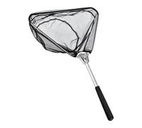 Épuisette pliable avec poignée antidérapante, portable et avec tête triangulaire
