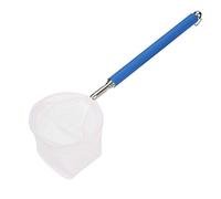 Epuisette pour Aquariophilie Mini-Filet de Pêche avec Poignée Réglable 20-57.5cm pour Crevette de Réservoir d'Aquarium(Rond-Bleu)