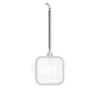 Épuisette pour Aquarium Télescopique en Acier Inoxydable, Filet Fin Blanc | Rangement Compact, Capture, pour Bassin et Exploration de Vasière, Adaptée aux Petits Crabes