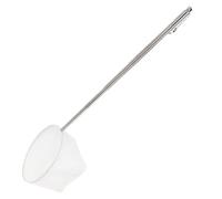 Épuisette télescopique pour aquarium - Maille fine carrée pour aquariums avec poignée réglable de 12,7 à 38,1 cm de long - Petits filets d'aquarium pour poissons rouges, bassins et crevettes et pour