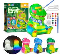 EPUMP Kit de Peinture Lampe Dinosaure 3D Veilleuse (2 Modes Lumineux & Rechargeable 1200 mAh), Idéal Anniversaire, Pâques Jouet Cadeau de Peinture pour Enfant 6 7 8 9 10 11 12 Ans
