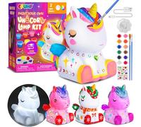 EPUMP Veilleuse Licorne Rechargeable (1200 mAh) avec 2 Modes Lumineux - Kit Créatif DIY à Peindre, Jouet à Peindre et Cadeau pour Enfants de 5 6 7 8 9 10 11 12 ans