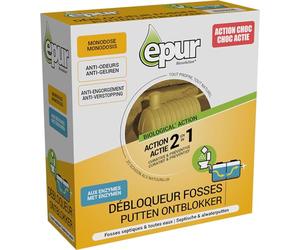 Epur - Débloqueur & Réactivateur fosses septiques, Toute fosse, Action choc, Action longue durée, Curative et Préventive, 500 g