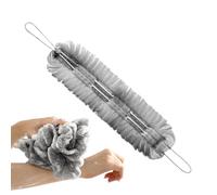 Épurateur arrière de salle de bain, laveur arrière pour douche - 2 en 1 en 1 en 1 en 1 - Gommage plus nettoyant pour le corps avec poignées de corde, éponge de bouffée de séchage rapide pour le