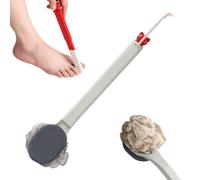 Épurateur corporel - Brosse de nettoyage double face | Brosse de nettoyage de salle de bain, poignée longue portée, outil exfoliant pour peau douce, ergonomique pour le lavage du dos pour atteindre