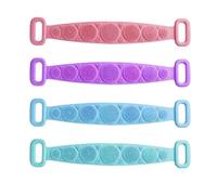 Épurateur corporel en silicone, paquet de 4 poils double face à séchage rap | Épurateur de dos en Silicone pour salle de bain, salle de sport, , bras de cou, , hommes et femmes