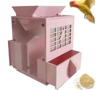 Épurateur De Balles Céréalières pour Nourriture d'oiseaux | Séparation Des Paillettes, Séparation Rapide, Simple Et Facile À Utiliser, Machine De Criblage Des Grains(Pink)