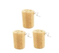 Épurateur de corps en luffa égyptien, éponge de douche exfoliante naturelle pour femmes et hommes, gommage de bain en fibre épaisse(3pc-black)