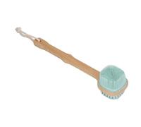 Épurateur de dos à long manche double face, massage doux, brosse de douche exfoliante pour le corps avec lanière pour bain et douche, silicone de bambou