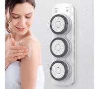 Épurateur De Dos Mural, Brosse De Bain Électrique Pour Le Dos, Rotation Automatique À 360°, Réglable De Haut En Bas Sur 64 Cm, Réglage À 3 Vitesses, Pour Un Nettoyage En Profondeur Exfoliant