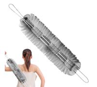 Épurateur de douche arrière laveuse de douche 2 en 1 éponge de loofah, nettoyant pour le corps à séchage rapide avec poignées de corde, éponge pour enlever la peau morte