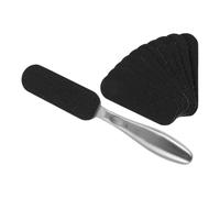 Épurateur de Pieds Double Face en Acier Inoxydable pour Callosités | Design Ergonomique, Finition Lisse, Usage Maison et Salon Professionnel, Couleur Argenté, Contrôle Précis