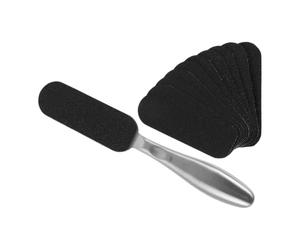 Épurateur de Pieds Double Face en Acier Inoxydable pour Callosités | Design Ergonomique, Finition Lisse, Usage Maison et Salon Professionnel, Couleur Argenté, Contrôle Précis