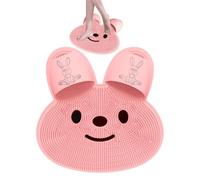 Épurateur De Pieds Et De Dos De Douche - Brose De Coussin De Massage De Bain En Silicone De Lapin Antidérapant, Brosse De Coussin De Massage De Bain En Silicone Brosse De Pied De Peau Mor