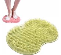 Épurateur de Pieds et de Dos de Douche, Coussin de Massage, Brosse Pieds Douche avec Antidérapant Ventouses (Vert)