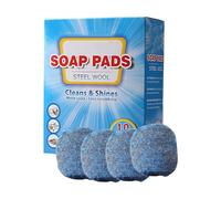 Épurateur de savon en laine d'acier, tampons de savon en laine d'acier - Tampon à récurer pré-savonné pour cuisine,Tampons de nettoyage à récurer les métaux, tampons de savon en laine d'acier de cuisi