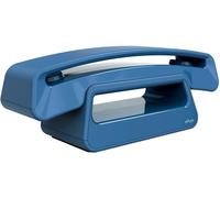 Epure Iconic - Téléphone Fixe Sans Fil Dect - Design Vintage - Grand Écran Graphique Haute Lisibilité - Mains Libres - Fonction Blocage Des Appels - Bleu