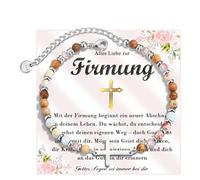 EPVID Joli bracelet en forme de croix pour fille pour communion, confirmation, communion, confirmation, baptême, confirmation, cadeau pour fille, sœur, petite-fille, marraine, nièce des parents