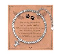 EPVIDO Cadeaux de condoléances pour la perte d'un être cher, cadeaux commémoratifs pour la perte de mère, père, mari, animaux domestiques, bracelet ange perles pour femme, uniform, Acier inoxydable