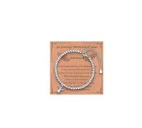EPVIDO Cadeaux de condoléances pour la perte d'un être cher, cadeaux commémoratifs pour la perte de mère, père, mari, animaux domestiques, bracelet ange perles pour femme, uniform, Acier inoxydable