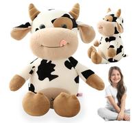 EPXOIQC Vache Poupée Peluche, Jouet en Peluche de Vache,Poupée en Peluche en Peluche en Peluche,Animal Peluche Meilleurs Cadeaux pour Les Enfants -30cm