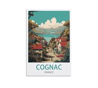 EPXZNM Nostalgic-Art Plaque Vintage Cognac France Plaque Vintage Metal Art Mural Vintage Décoration Rétro Amusante Vintage Decoration 30x30cm