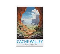 EPXZNM Nostalgic-Art Plaque Vintage Vallée de Cache, canyon des sardines Plaque Vintage Metal Art Mural Vintage Décoration Rétro Amusante Vintage Decoration 30x30cm