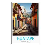 EPXZNM Plaque Metal Vintage Guatapé Colombie Décoration Rétro Amusante pour Bar Caverne Club Salon Salle Musique Vintage Decoration 30x40cm