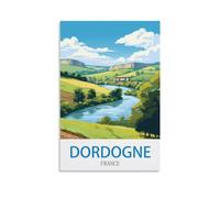 EPXZNM Plaque murale vintage en métal, Dordogne, France, affiche vintage en étain, art rétro, pour décoration de maison, club, jardin, 30 x 40 cm