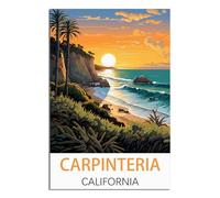 EPXZNM Tin Sign Métal Carpinteria, Californie Panneaux Décoratifs Muraux Rétro en Métal pour la Maison la Cuisine le Bar le Café le Club 20x30cm