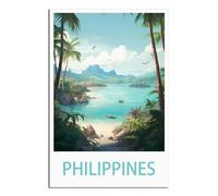 EPXZNM Tin Sign Métal Philippines Suspendre pour Intérieur Ou Extérieur,Café,Cuisine,Mur,Maison,Bar 30x40cm