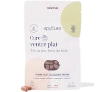 EPYCURE - Cure Ventre Plat - Réduction des Graisses Abdominales, Ballonnements, Silhouette Affinée - 100% Naturel - Pépins de raisin, Piment de Cayenne, Probiotiques - 1 Mois - Vegan - Made in France
