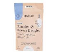Epycure – Gummies Cheveux & Ongles – Vitamines B5, B6, Biotine – Sans sucres – 60 gummies