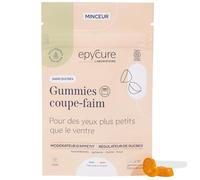 EPYCURE- Gummies Coupe-Faim Sans Sucres - Augmente Satiété, Réduit Faim & Grignotages - 99% Naturel -Beanblock®, Fucus, Gymnema, Chrome - 15 Jours - Vegan - Fabriqué en France