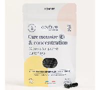 EPYCURE - Cure Mémoire & Concentration - Énergie Mentale, Concentration et Anti-Fatigue - 100% Naturel - Éleuthérocoque, Zinc, Vitamines C, B1, B5, B9, B12, Spiruline - 1 Mois - Vegan