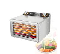 EpyGnom Déshydrateur Alimentaire Acier Inoxydable Température Contrôlée 30 à 90°C Minuterie 0 à 12h Lyophilisateur Congelation Freeze Dryer Desidrateur Machine Sèche Fruit et Legumes 6-Layer