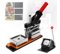 EpyGnom Machine a Fabriquer des Badges Magnétiques Carrés pour Réfrigérateur, Machine a Fabriquer des Aimants Photo DIY + Massicot + 100/1000 Fournitures pour Cadeaux Personnalisés 65 * 90-100set